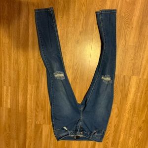 Distressed jeans